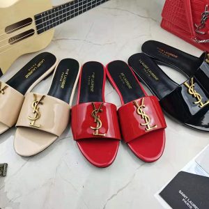 Replica Designer YSL Women Fashion Summer Flat-Bottomed Slippers