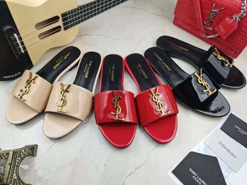 Replica Designer YSL Women Fashion Summer Flat-Bottomed Slippers