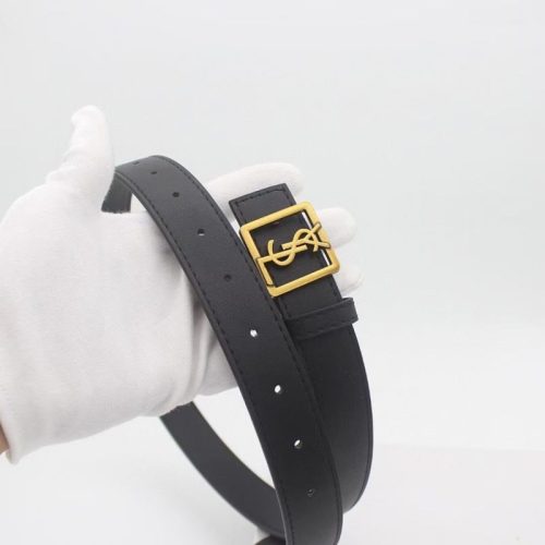 Replica Designer YSL Women Letter Buckle Simple Belt