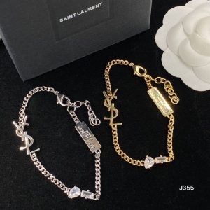 Replica Designer YSL Women Light Luxury Exquisite Solid Color Bracelet
