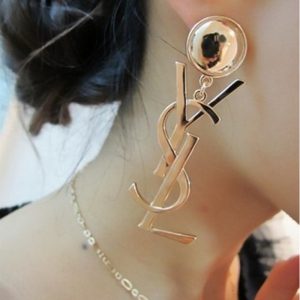 Replica Designer YSL Women Personality Temperament Letter Design Long Style Earrings