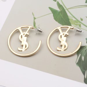 Replica Designer YSL Women Round Exaggerated Simple Earrings