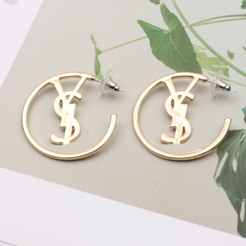 Replica Designer YSL Women Round Exaggerated Simple Earrings