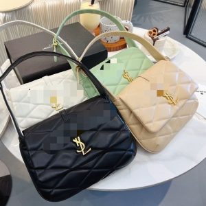Replica Designer YSL Women Simple Diamond Pattern Retro Underarm Bag