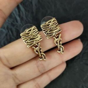 Replica Designer YSL Women Simple Soild Color Temperament Earrings
