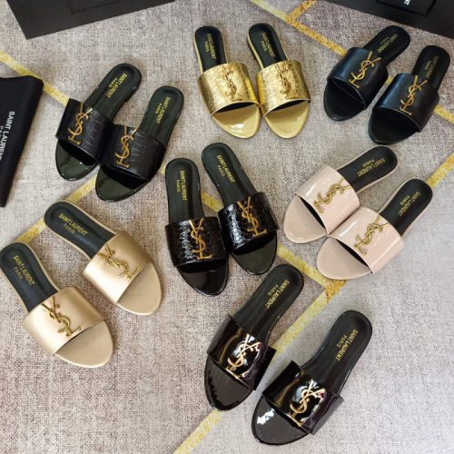 Replica Designer YSL Women Summer Fashion Flat Slippers