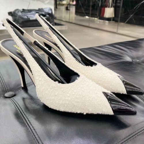 Replica Designer YSL Women Temperament Toe Stiletto Sexy Metal Pointed Toe Shoes
