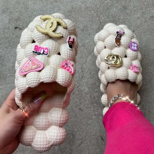 Replica Designer er Chanel Women Fashion Creative Decorative Hollow Slippers