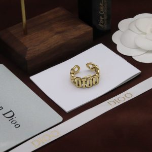Replica Designer er Dior Women Fashion CD Letter Rhinestones Ring