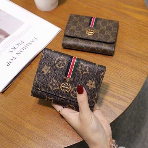 Replica Designer er Gucci Women Short Compact Thin Wallet Bag
