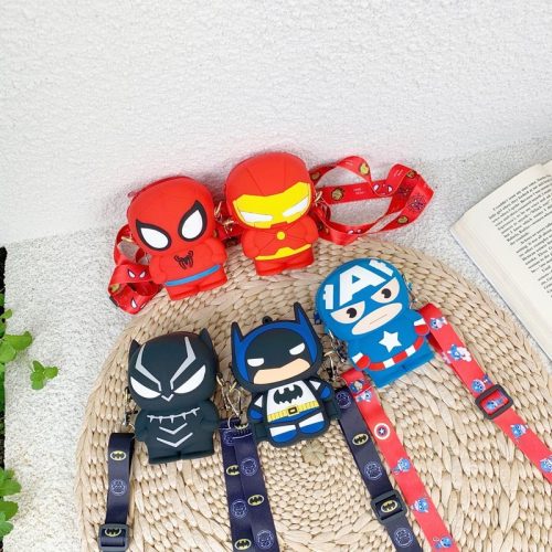 Replica Designer er MARVEL Kids Silicone Cute Cartoon Shoulder Handbag Coin Purse