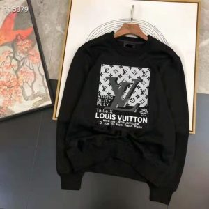 Replica Desinger Louis Vuitton Couple Fashion Letter Print Jacquard Casual Sweater