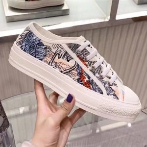 Replica Dior Women Casual Letter Embroidery Sneakers