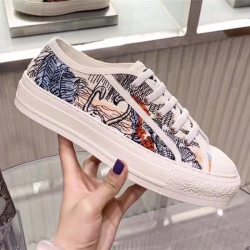 Replica Dior Women Casual Letter Embroidery Sneakers