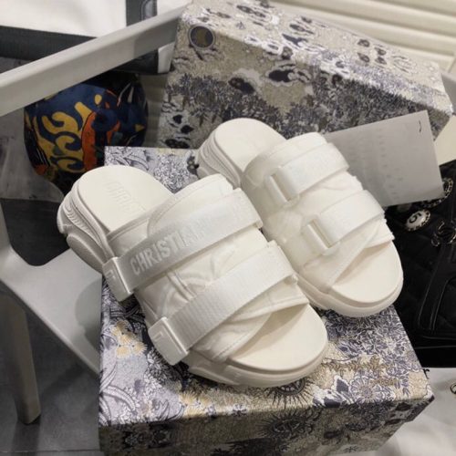 Replica Dior Women Outer Wear Sports Thick Bottom Velcro Slippers