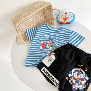 Replica Doraemon Design Kids Boys And Girls Baby Cute And Comfortable Cartoon Print Patch Shorts