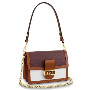 Replica Louis Vuitton 8AD Dauphine MM Bag Taurillon M53868 BLV785 For Sale