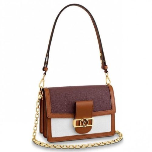 Replica Louis Vuitton 8AD Dauphine MM Bag Taurillon M53868 BLV785 For Sale