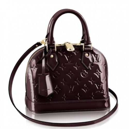 Replica Louis Vuitton Alma BB Bag Monogram Vernis M91678 BLV612 For Sale