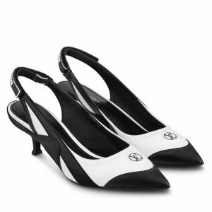 Replica Louis Vuitton Archlight Slingback Pumps In White Satin For Sale