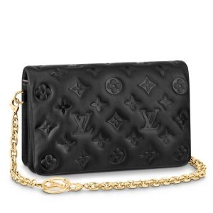 Replica Louis Vuitton Black Coussin Pochette Bag M80742 BLV703 For Sale