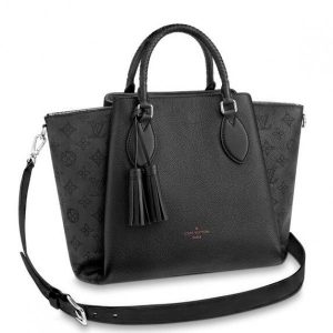 Replica Louis Vuitton Black Haumea Bag Mahina Leather M55029 BLV273 For Sale