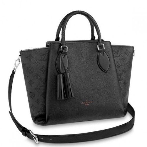 Replica Louis Vuitton Black Haumea Bag Mahina Leather M55029 BLV273 For Sale