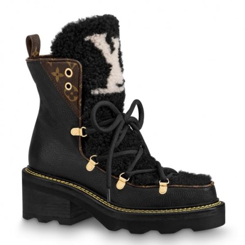 Replica Louis Vuitton Black LV Beaubourg Ankle Boots For Sale