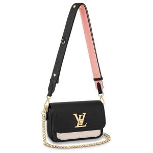 Replica Louis Vuitton Black Lockme Tender Bag M58557 BLV711 For Sale
