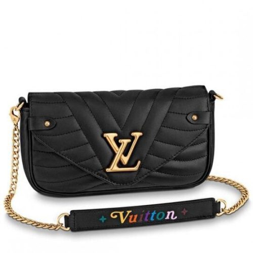 Replica Louis Vuitton Black New Wave Chain Pochette M63929 BLV623 For Sale
