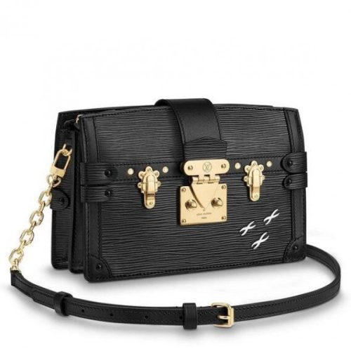 Replica Louis Vuitton Black Trunk Clutch Epi Leather M53052 BLV184 For Sale