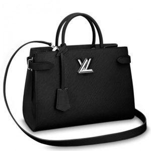 Replica Louis Vuitton Black Twist Tote Epi Leather M54810 BLV222 For Sale