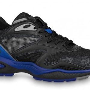 Replica Louis Vuitton Blue/Black LV Trail Sneakers For Sale