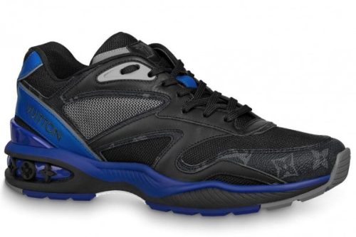 Replica Louis Vuitton Blue/Black LV Trail Sneakers For Sale