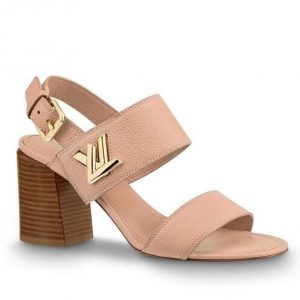 Replica Louis Vuitton Blush Leather Horizon Sandal For Sale