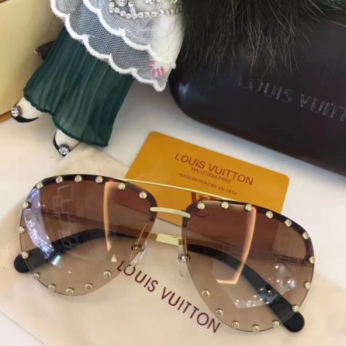 Replica Louis Vuitton Brown The Party Sunglasses Z0914U For Sale