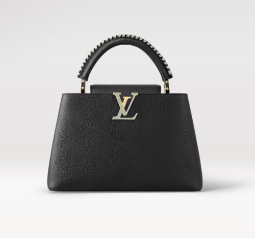 Replica Louis Vuitton Capucines MM LV Bag Etain Metallic Gray M21121 For Sale