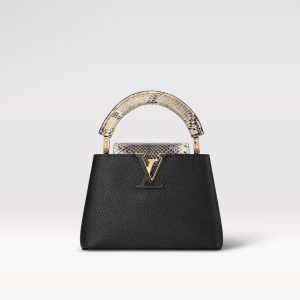 Replica Louis Vuitton Capucines Mini LV Bag Black N96467 For Sale