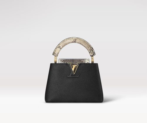 Replica Louis Vuitton Capucines Mini LV Bag Black N96467 For Sale