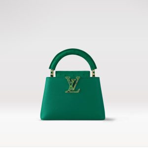 Replica Louis Vuitton Capucines Mini LV Bag Emerald Green M21164 For Sale
