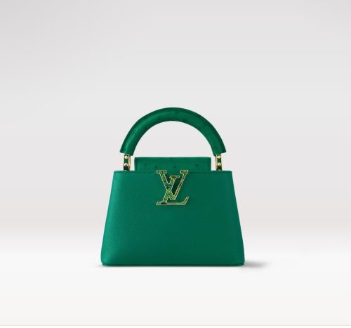 Replica Louis Vuitton Capucines Mini LV Bag Emerald Green M21164 For Sale