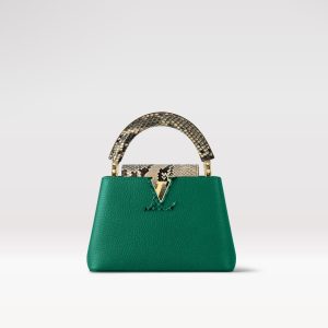 Replica Louis Vuitton Capucines Mini LV Bag Emeraude Green N80931 For Sale