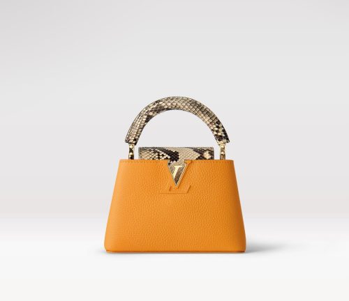Replica Louis Vuitton Capucines Mini LV Bag Golden Yellow N81410 For Sale