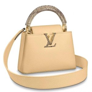 Replica Louis Vuitton Capucines Mini With Ayers Snakeskin Handle M55923 BLV668 For Sale