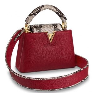 Replica Louis Vuitton Capucines Mini With Python Handle Flap N97074 BLV802 For Sale