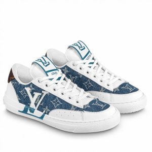 Replica Louis Vuitton Charlie Sneakers In Blue Monogram Denim For Sale