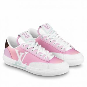 Replica Louis Vuitton Charlie Sneakers In Pink Gradient Leather For Sale