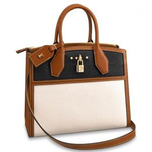 Replica Louis Vuitton City Steamer MM Tri-colour Bag M55062 BLV794 For Sale