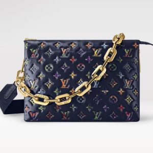 Replica Louis Vuitton Coussin MM LV Bag Navy Blue M21204 For Sale