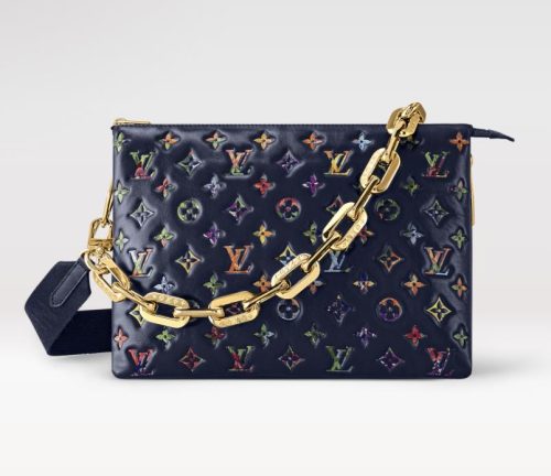 Replica Louis Vuitton Coussin MM LV Bag Navy Blue M21204 For Sale